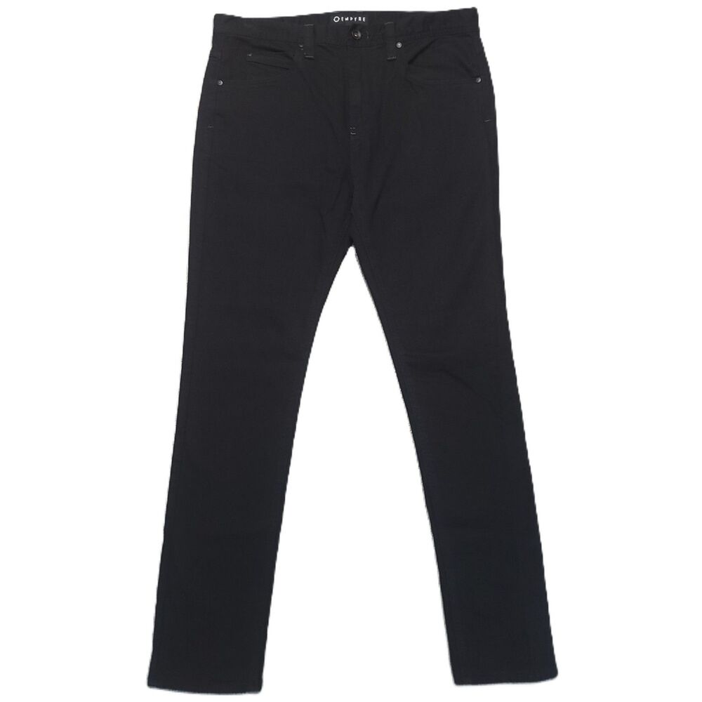 Empyre Verge Mens 34 Jeans Tapered Skinny Fit Black Stretch Denim Skater